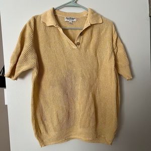 Yellow Sweater Polo Size L